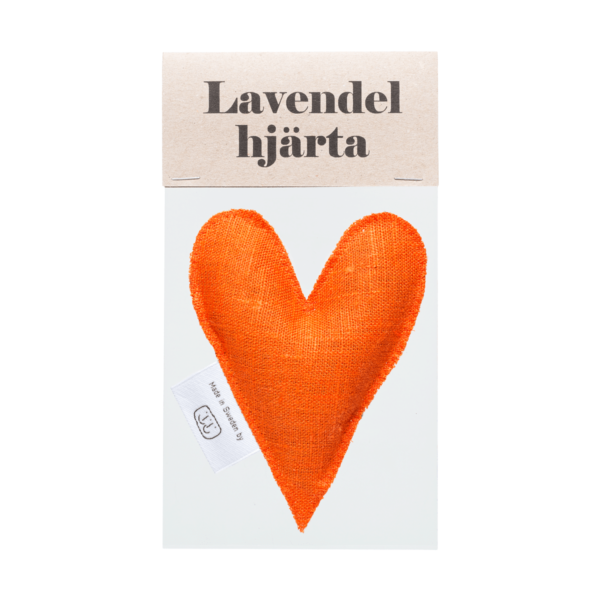 Orange lavendelhjärta i påse