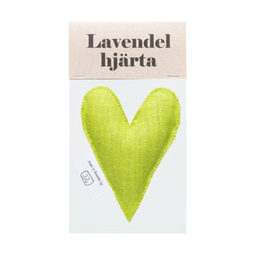 Lime green lavender heart in sachet