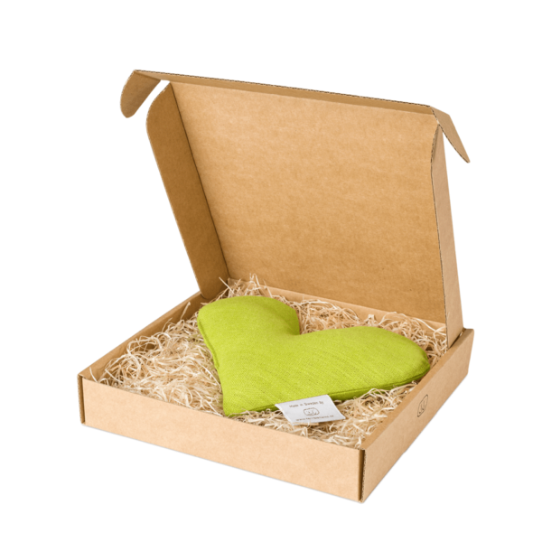 Limegrön sweetheart vetevärmare i förpackning
