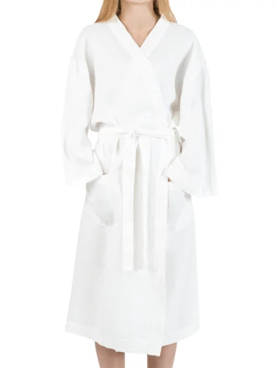 White kimono in linen