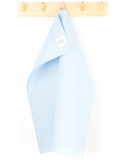 Pale blue tea towel in linen