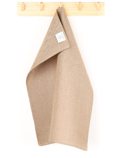 Nougat tea towel in linen