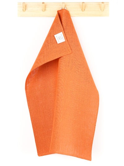 Brick tea towel in linen